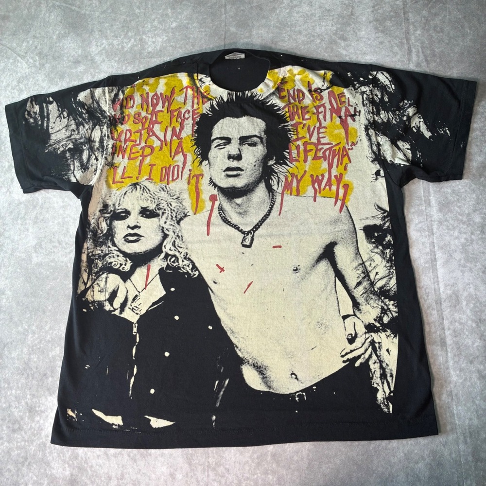 Sid Vicious Nancy Spungen Punk Rock Graphic T-Shirt AOP Modern Reprint Grail